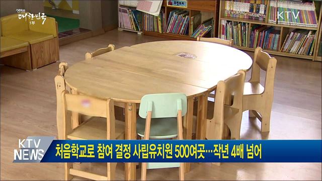 처음학교로 참여 결정 사립유치원 500여곳···작년 4배 넘어