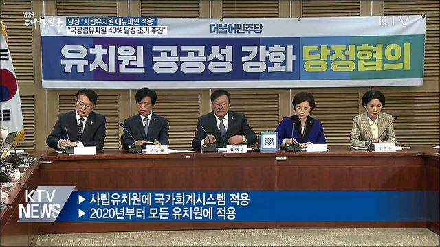 당정 "사립유치원에 에듀파인 적용"