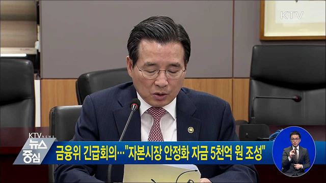 금융위 긴급회의···"자본시장 안정화 자금 5천억원 조성"