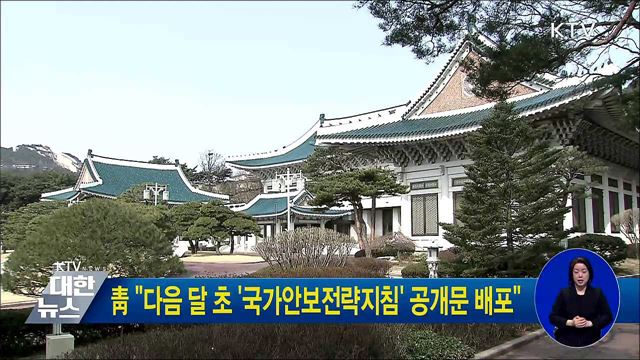 靑 "다음달 초 '국가안보전략지침' 공개문 배포"