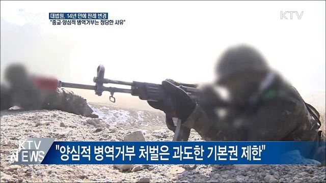 대법 "종교·양심적 병역거부는 정당한 사유"