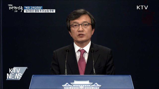靑 "북미 회담서 '항구적 평화정착' 논의될 듯"