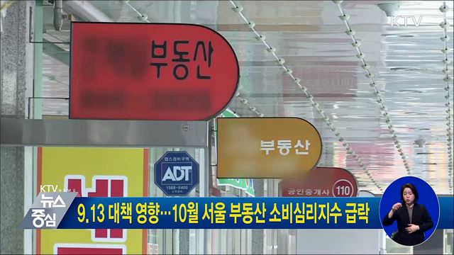 9.13 대책 영향···10월 서울 부동산 소비심리지수 급락