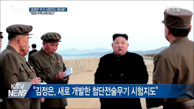"김정은 무기 시험지도 대내용···무력시위 아냐"