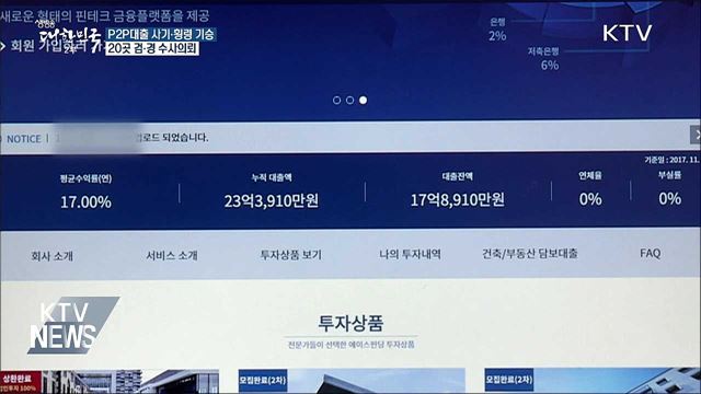 P2P 대출 사기·횡령 기승···20곳 수사의뢰