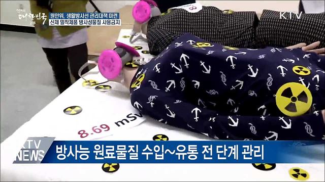 신체 밀착 제품 방사성물질 사용 금지