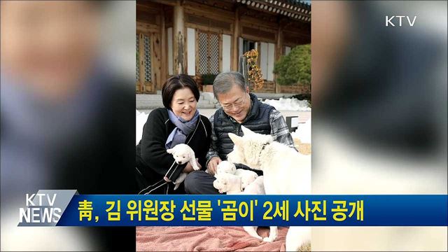 靑, 김 위원장 선물 '곰이' 2세 사진 공개