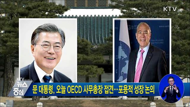 문 대통령, 오늘 OECD 사무총장 접견···포용적 성장 논의