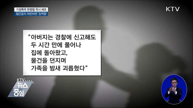 가정폭력 현행범 즉시 체포···접근금지 위반하면 '징역형'