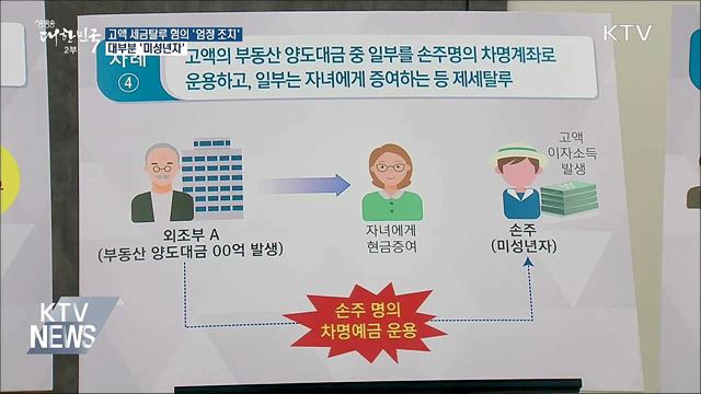고액 세금탈루 '미성년자'···'변칙증여' 조사 착수