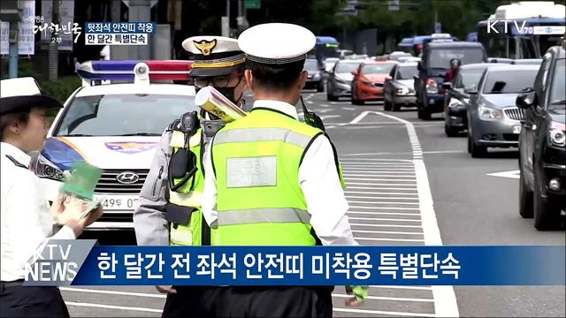 내일부터 '뒷좌석 안전띠' 특별단속