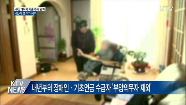 내년부터 장애인·기초연금 수급자 '부양의무자 제외'