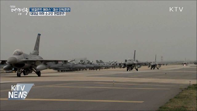 '한미연합훈련' 대신 공군 단독훈련 실시