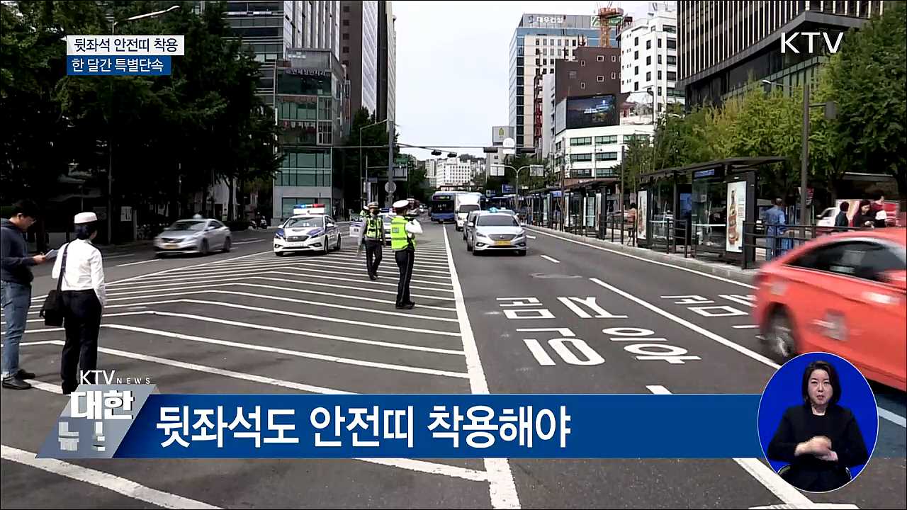 내일부터 '뒷좌석 안전띠' 특별단속