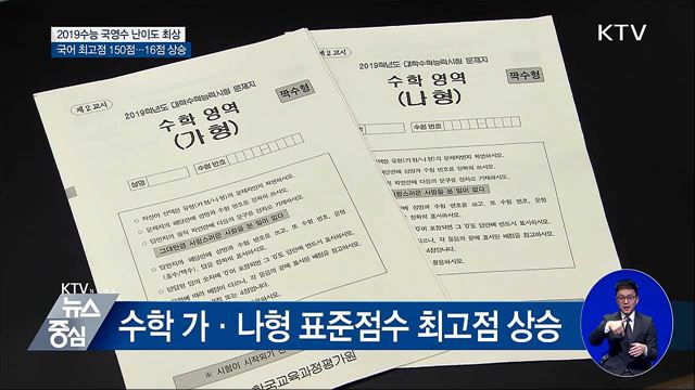 "국·영·수 난이도 높았다"···국어 최고점 150점