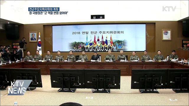 전군지휘자회의···"군 임무와 역할에 변함없어야" 