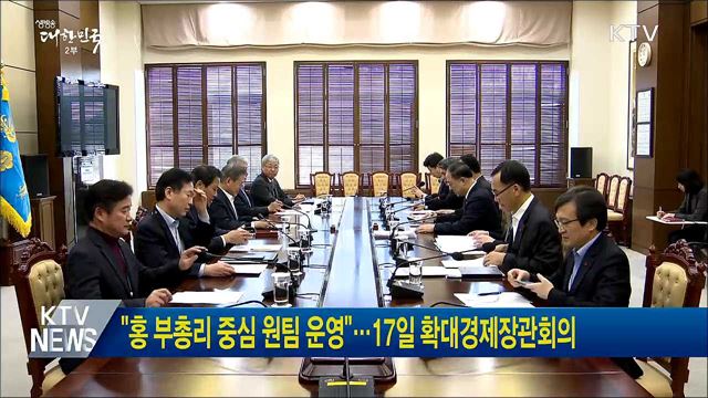 "홍 부총리 중심 원팀 운영"···17일 확대경제장관회의