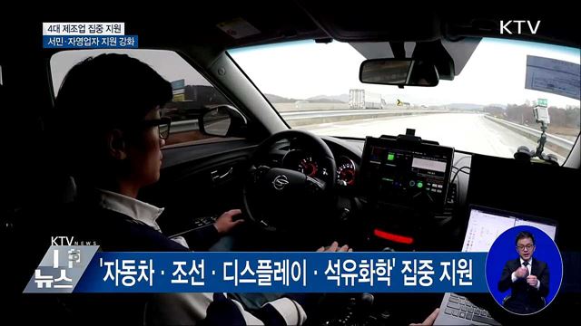 '제조업 4대 분야' '자영업자' 지원 강화