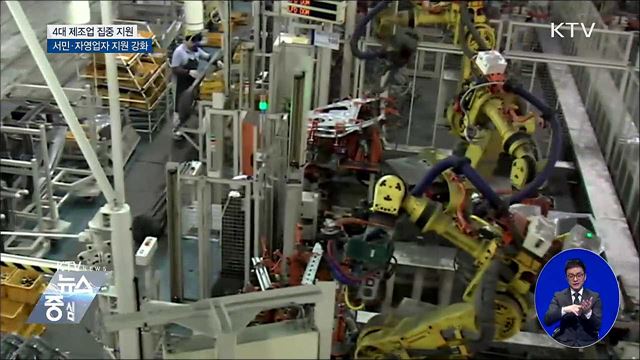 '제조업 4대 분야' '자영업자' 지원 강화