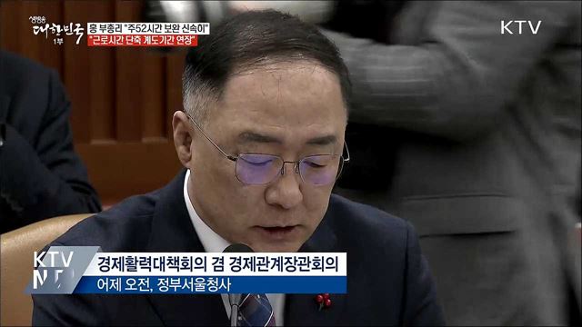 홍 부총리 "탄력근로제 확대 입법까지 계도기간 연장"