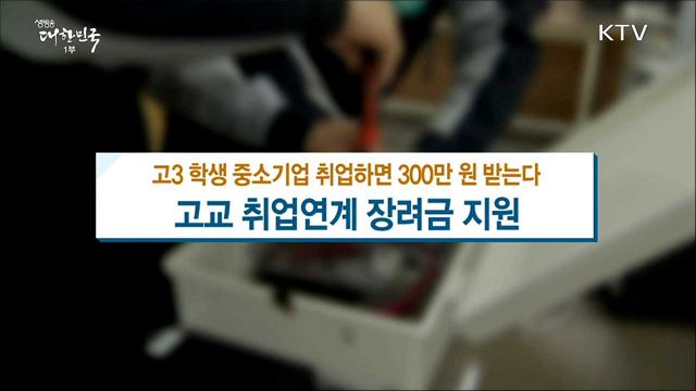 고3 학생 중소기업 취업하면 300만 원 받는다 고교 취업연계 장려금 지원 [돈이 보이는 정책]
