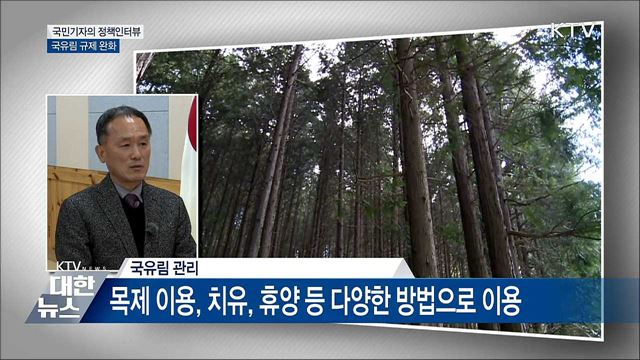 국유림 규제 완화···일자리 창출 기대 [정책인터뷰]