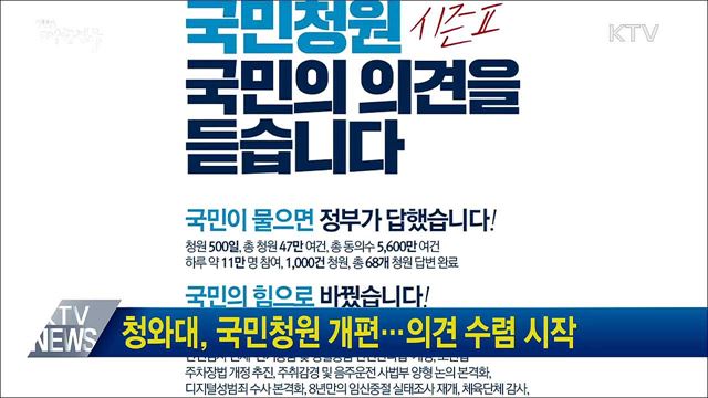 청와대, 국민청원 개편···의견 수렴 시작