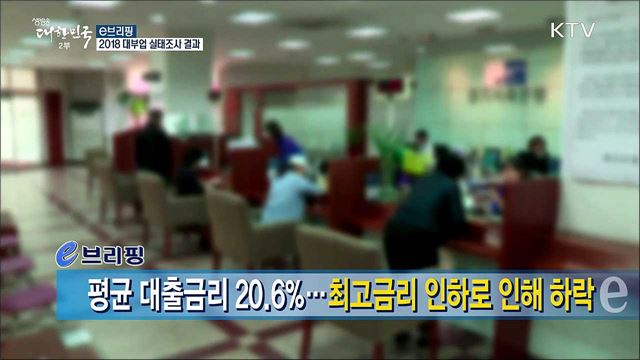 2018 대부업 실태조사 결과 [e 브리핑]