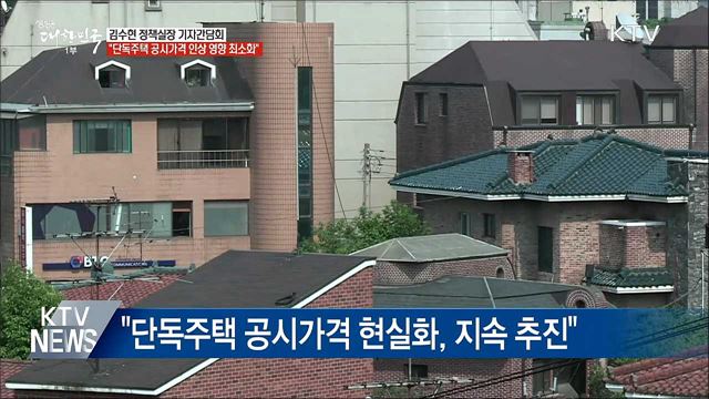 "단독주택 공시가격 인상 영향 최소화"