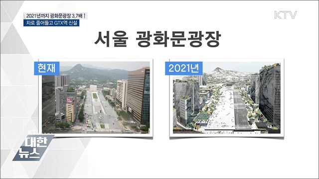광화문광장 재탄생···3.7배 확대·GTX역 신설