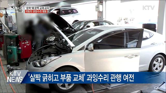 '문콕'에 문짝 교체 금지···자동차 과잉수리 제동