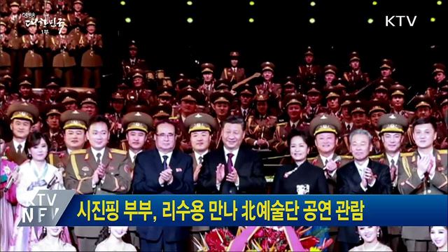 시진핑 부부, 리수용 만나 北예술단 공연 관람