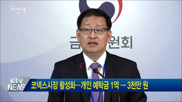 코넥스시장 활성화···개인 예탁금 1억 → 3천만 원