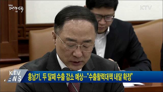 홍남기, 두 달째 수출 감소 예상···"수출활력대책 내달 확정"