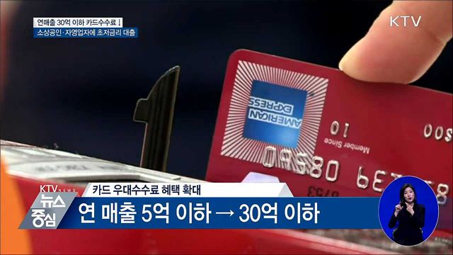 어제부터 연 매출 30억 이하 카드수수료↓