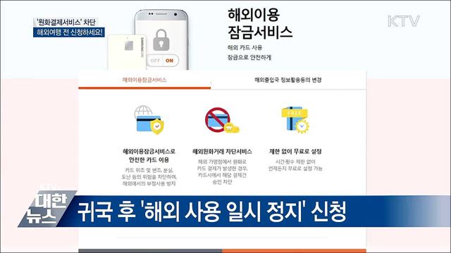 해외여행 전 '원화결제서비스' 차단 신청하세요