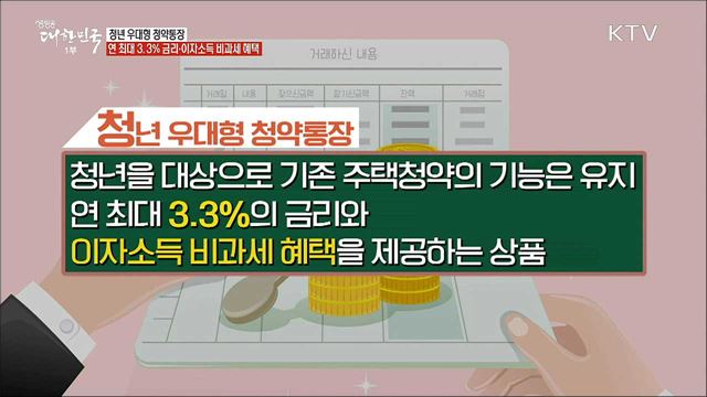 청년 우대형 청약통장···연 최대 3.3% 금리·이자소득 비과세 혜택 [정책톡! 돈이툭!]