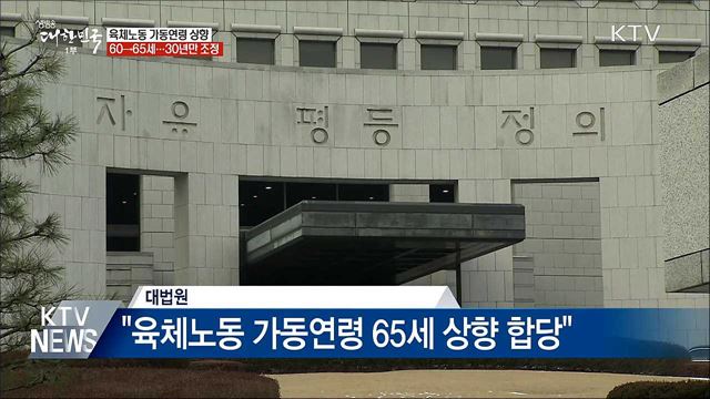 대법 "일할 수 있는 나이 60→65세"