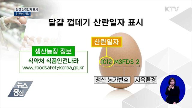 내일부터 달걀 껍데기 '산란일자' 표시