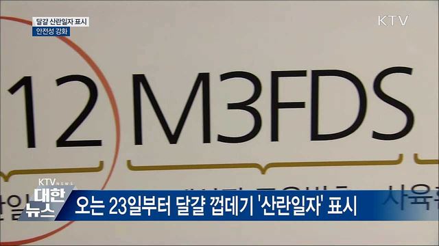 23일부터 달걀 껍데기 '산란일자' 표시