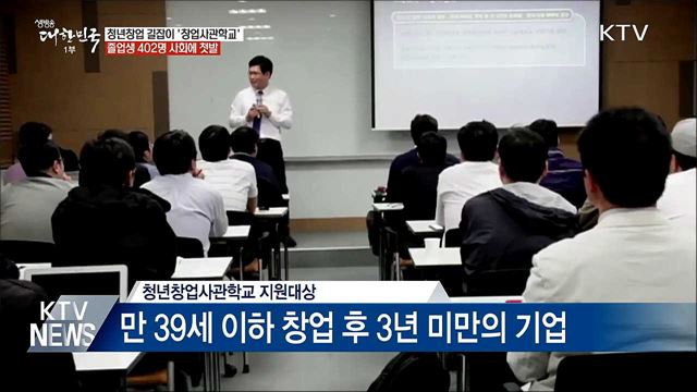 창업사관학교 졸업생 402명 사회 첫발