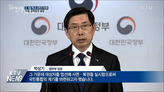 3.1절 특사 4천378명···부패·강력범죄 제외