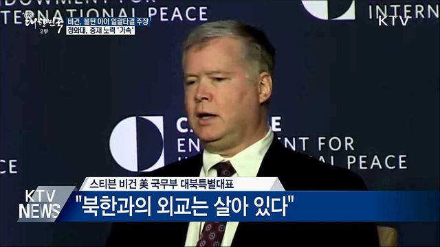 비건 "점진적 비핵화 안 해"···靑 중재 노력 가속