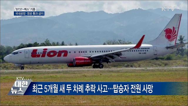 'B737-맥스' 국내 공항 이착륙·영공 통과 금지
