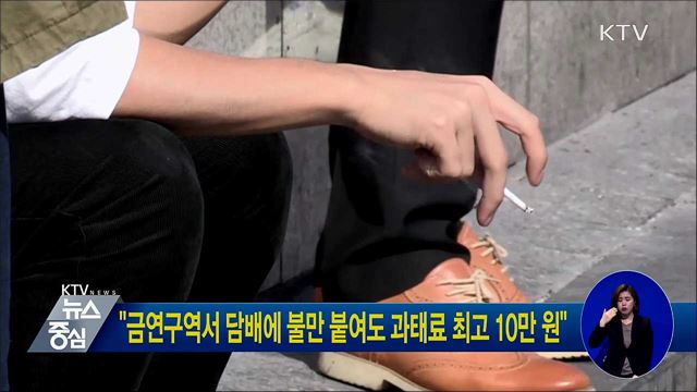 "금연구역서 담배에 불만 붙여도 과태료 최고 10만 원"
