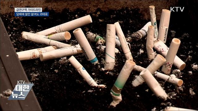 금연구역서 담배에 불만 붙여도 '과태료 10만 원'