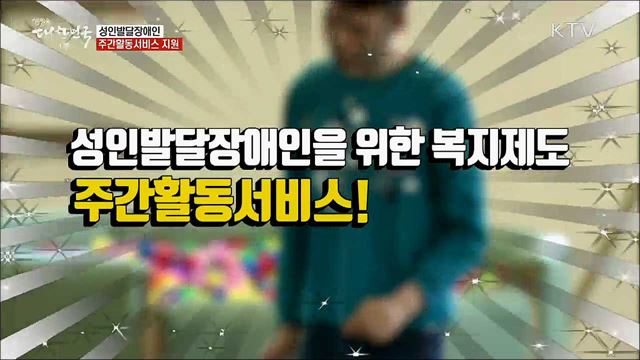 성인발달장애인 주간활동서비스 지원 [정책톡! 돈이툭!]