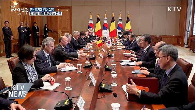 한-벨기에 정상회담···한반도 평화 프로세스 협력