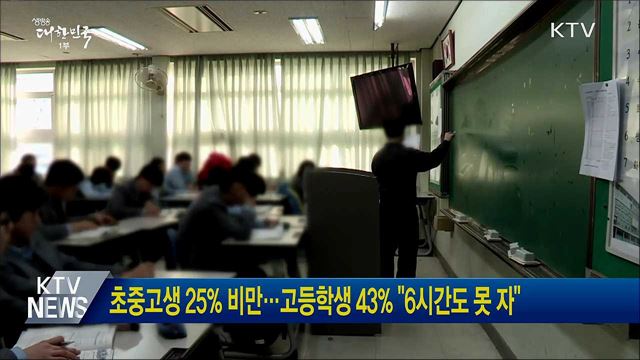 초중고생 25% 비만···고등학생 43% "6시간도 못 자"