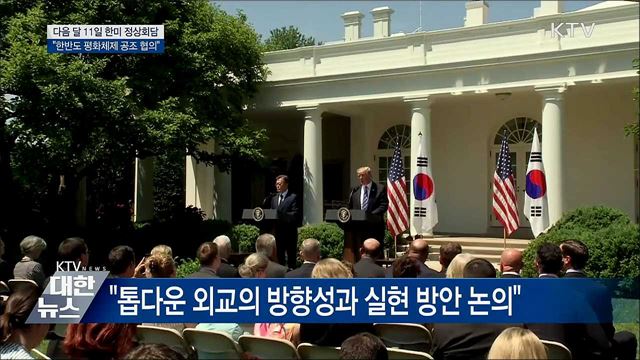 다음 달 11일 한미 정상회담···"평화체제 공조 협의"